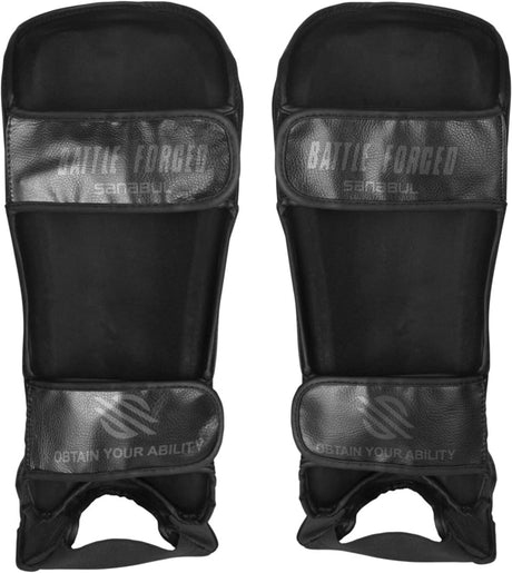Sanabul Battle Forged Kickboxing Schienbeinschoner - Schwarz