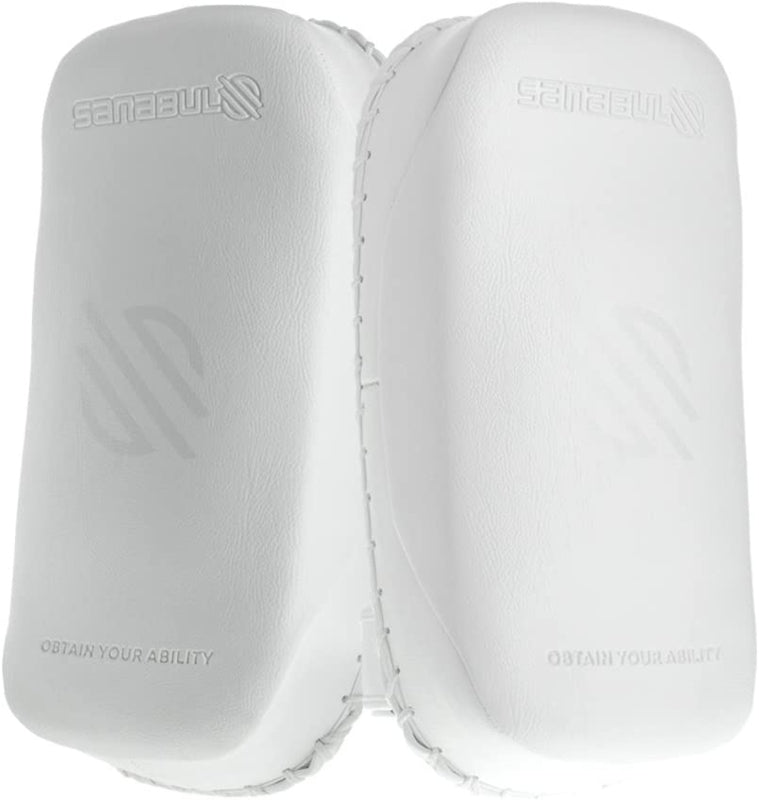 Sanabul Battle Forged Muay Thai Pads - Paar - Standardgröße - Weiß