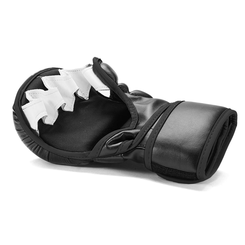 Sanabul Essential 7 oz MMA Hybrid Sparringhandschuhe - Schwarz, Silber