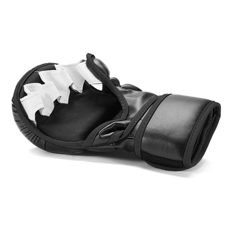 Sanabul Essential 7 oz MMA Hybrid Sparringhandschuhe - Schwarz, Silber