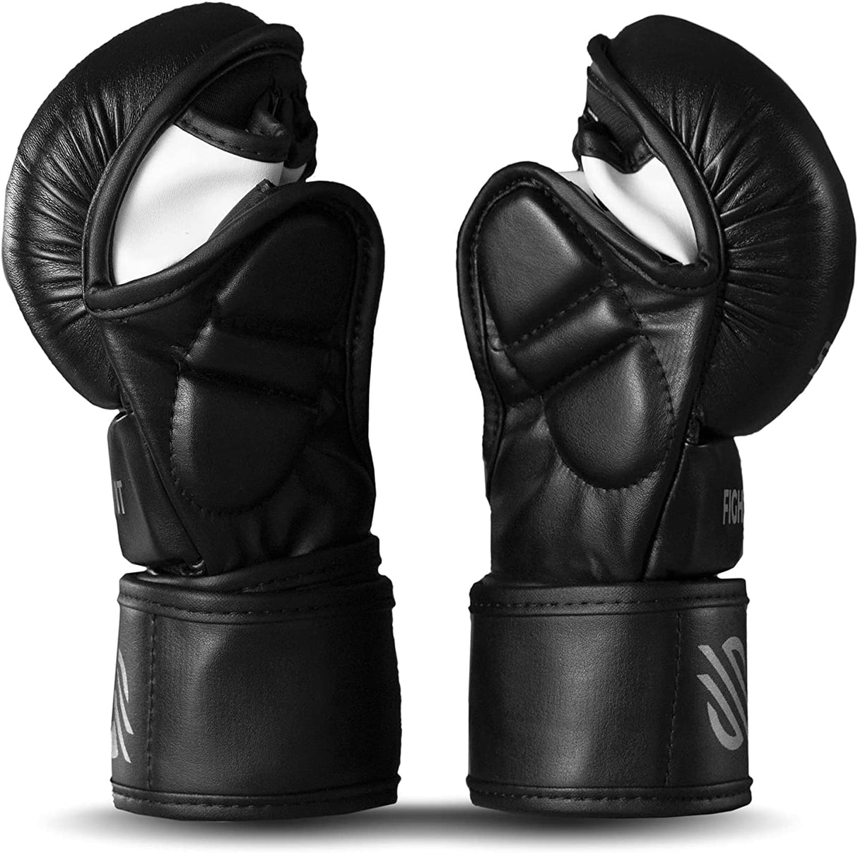 Sanabul Essential 7 oz MMA Hybrid Sparringhandschuhe - Schwarz, Silber
