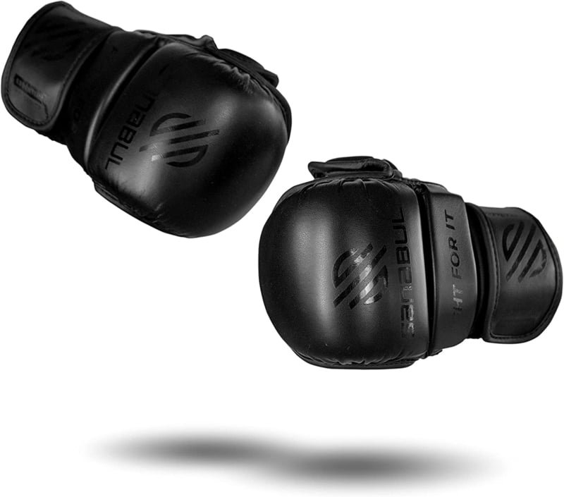 Sanabul Essential 7 oz MMA Hybrid Sparringhandschuhe - Schwarz
