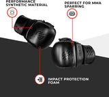 Sanabul Essential 7 oz MMA Hybrid Sparringhandschuhe - Schwarz