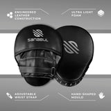 Sanabul Essential Curved Focus Mitts – Schwarz / Silber