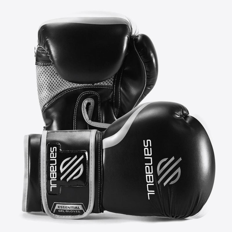 Sanabul Essential Gel Boxhandschuhe - Schwarz, Silber
