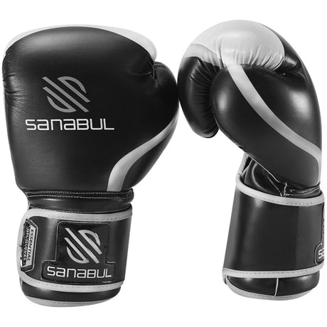 Sanabul Essential Gel Boxhandschuhe - Schwarz, Silber
