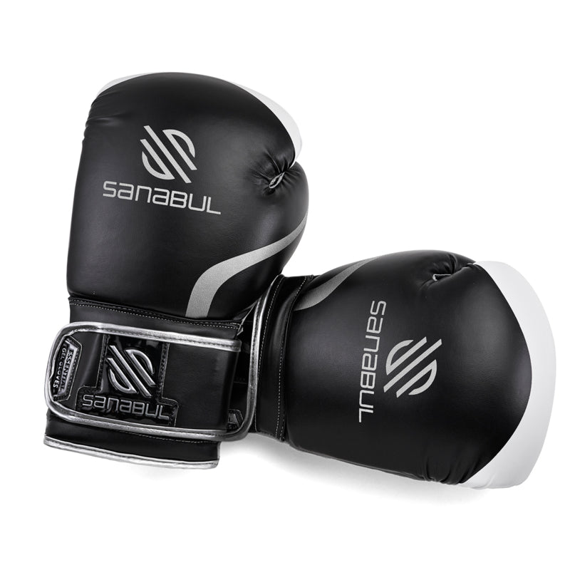 Sanabul Essential Gel Boxhandschuhe - Schwarz, Silber