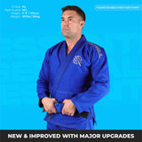 Sanabul Essential Leichtgewicht Brasilianisches Jiu Jitsu Gi - Vorverkleinert Baumwolle - IBJJF genehmigt - Blau