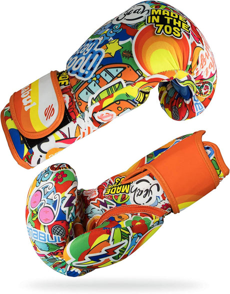 Sanabul Sticker Bomb Boxhandschuhe für Kinder - 70er