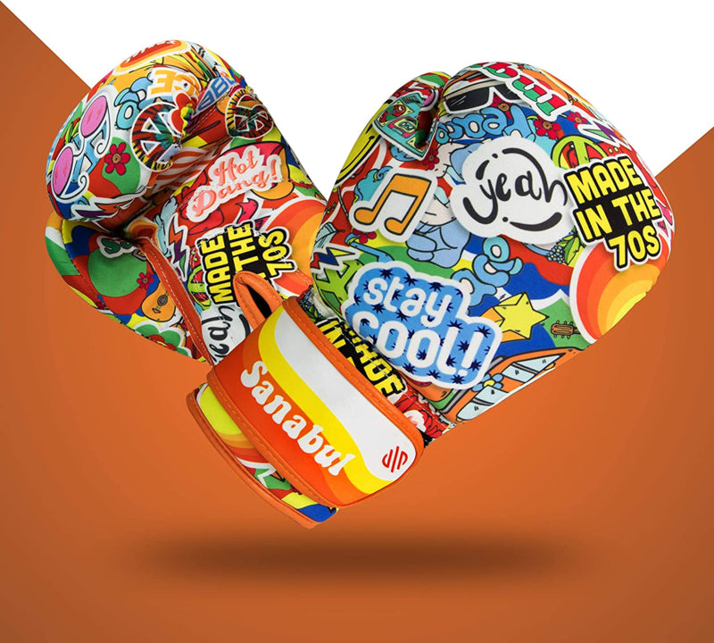 Sanabul Sticker Bomb Boxhandschuhe für Kinder - 70er