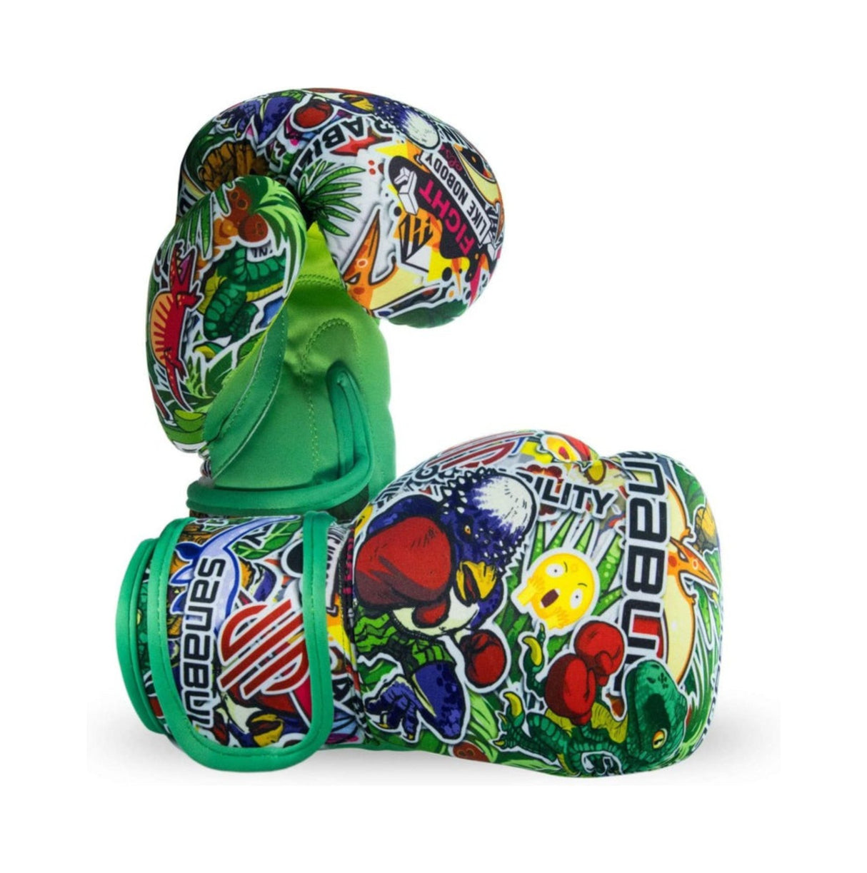 Sanabul Sticker Bomb Boxhandschuhe für Kinder - Dino Jungle