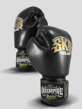 SKS Empire Muay Thai Boxhandschuhe - Echt Leder - Schwarz / Gold