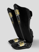 SKS Empire Schienbeinschoner - Echtes Leder - Schwarz / Gold