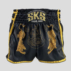 SKS Muay Thai Shorts Sakyant “Tiger” - Schwarz / Gold