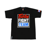 Fairtex Fight Team T-Shirt - Schwarz - Druck Weiß/Rot/Blau
