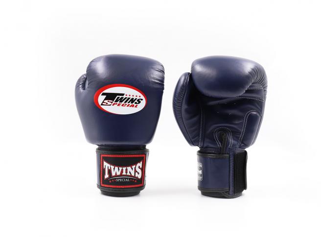 Twins Special BGVL 3 Boxhandschuhe - Echtes Leder - Dunkelblau