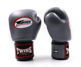 Twins Special BGVL 3 Boxhandschuhe - Echtes Leder - Grau