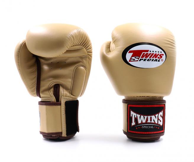 Twins Special BGVL 3 Boxhandschuhe - Echt Leder - Latte - Hellbraun