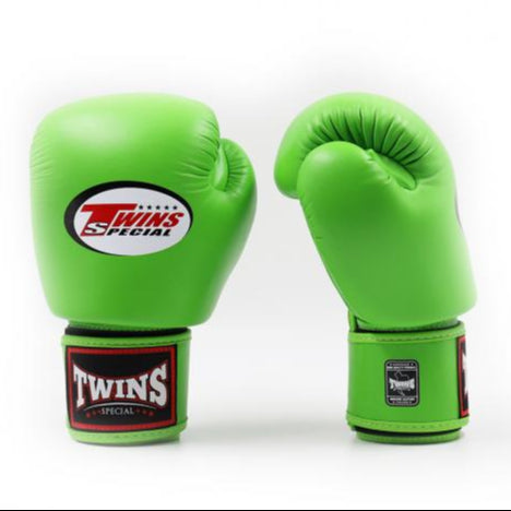 Twins Special BGVL 3 Boxhandschuhe - Echtes Leder - Limettengrün