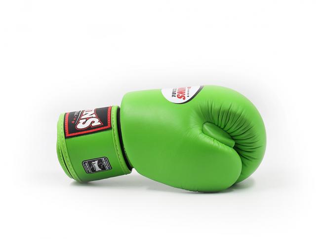 Twins Special BGVL 3 Boxhandschuhe - Echtes Leder - Limettengrün