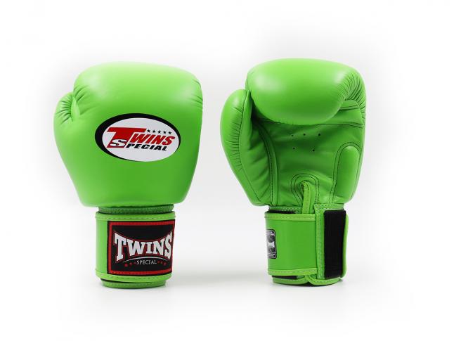 Twins Special BGVL 3 Boxhandschuhe - Echtes Leder - Limettengrün