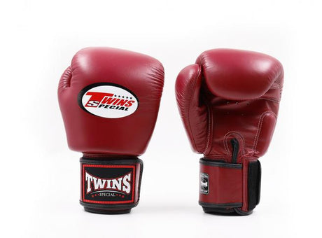 Twins Special BGVL 3 Boxhandschuhe - Echt Leder - Maroon - Weinrot