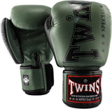 Twins Special BGVL 8 Boxhandschuhe - Echt Leder - Grün / Schwarz