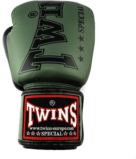 Twins Special BGVL 8 Boxhandschuhe - Echt Leder - Grün / Schwarz
