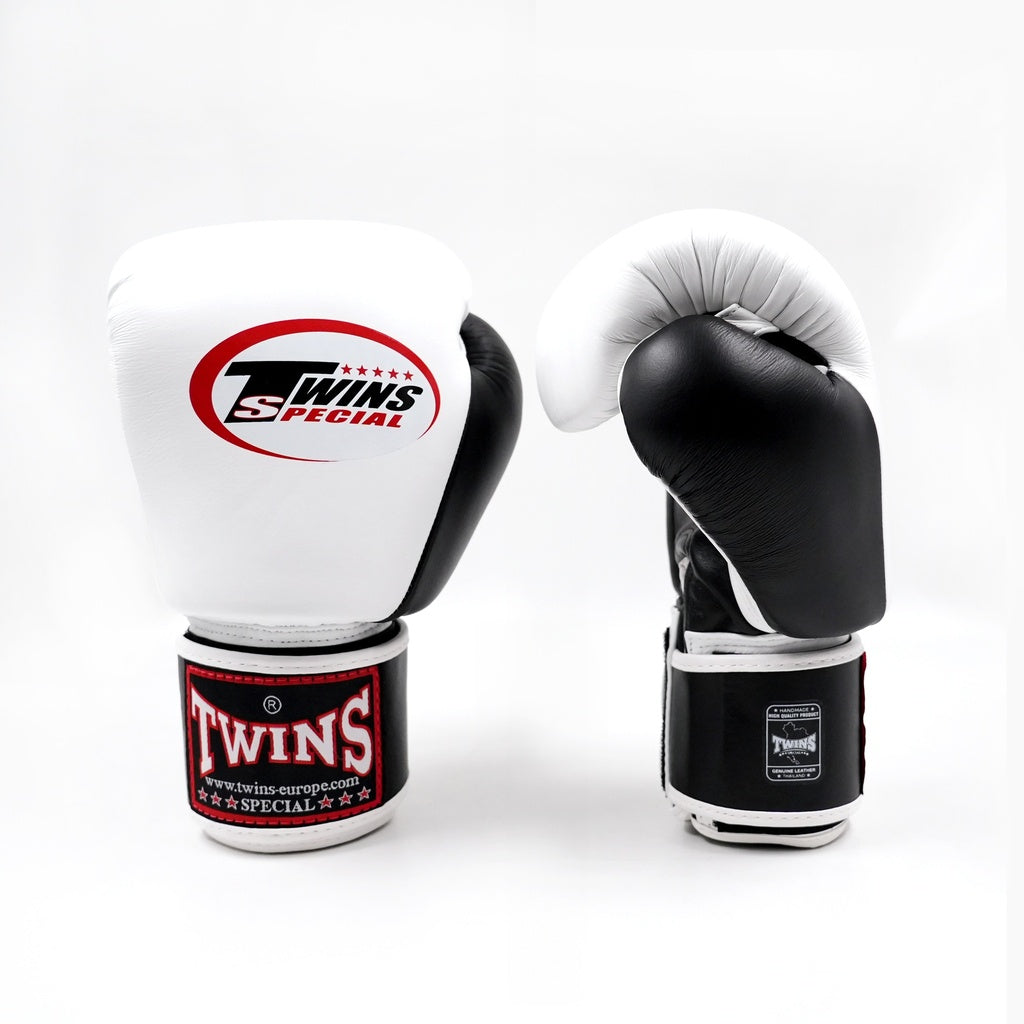 Twins Special BGVL 3 Boxhandschuhe - Echtes Leder - Schwarz / Weiß