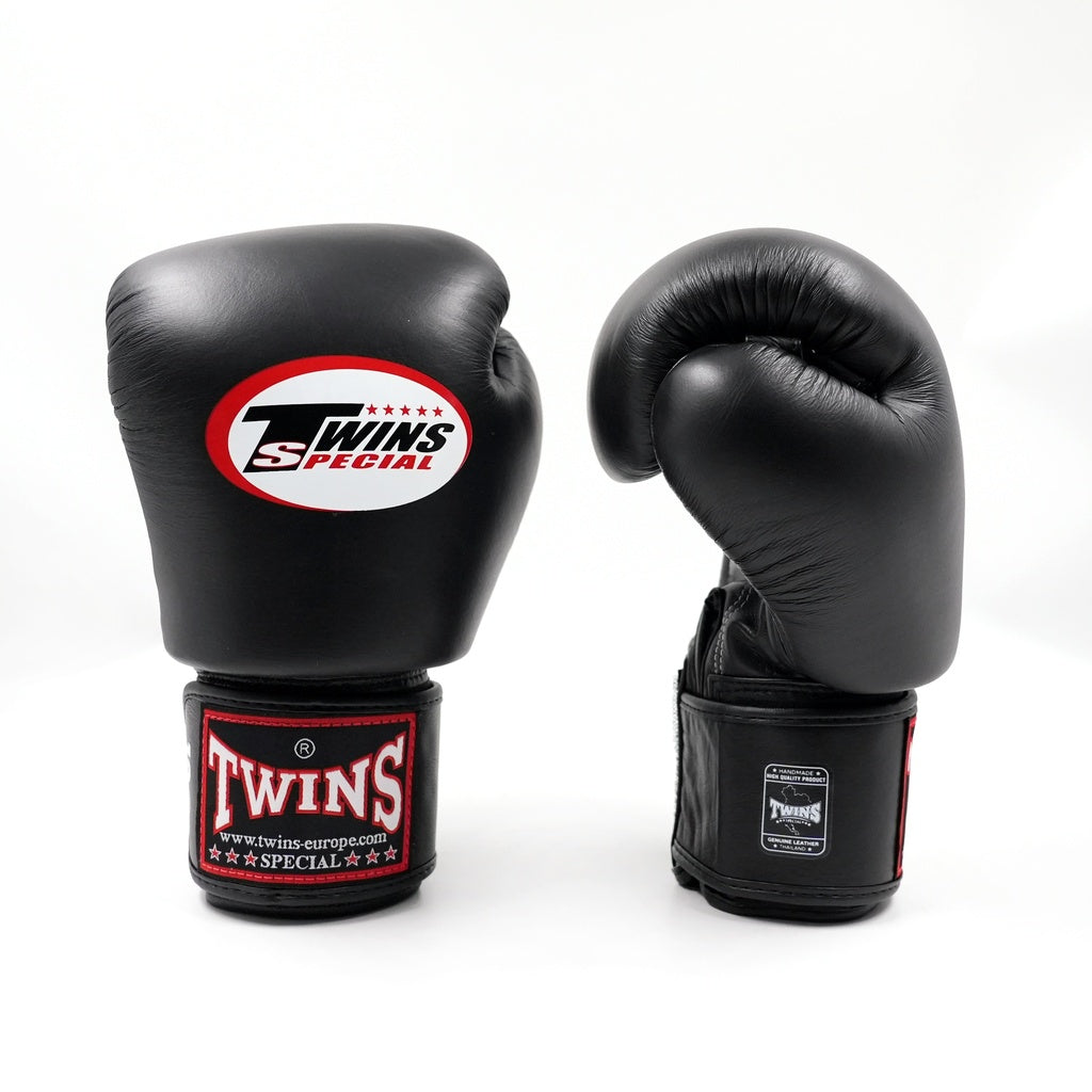 Twins Special BGVL 3 AIR Boxhandschuhe - Echtes Leder - Schwarz