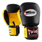 Twins Special BGVL 3 Boxhandschuhe - Echtes Leder - Schwarz / Gelb