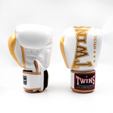 Twins Special BGVL 8 Boxhandschuhe - Echt Leder - Weiß / Gold