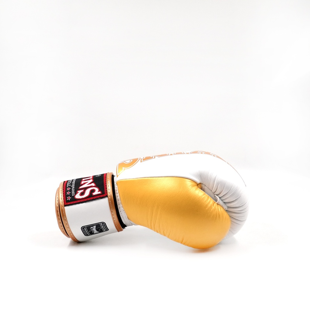 Twins Special BGVL 8 Boxhandschuhe - Echt Leder - Weiß / Gold