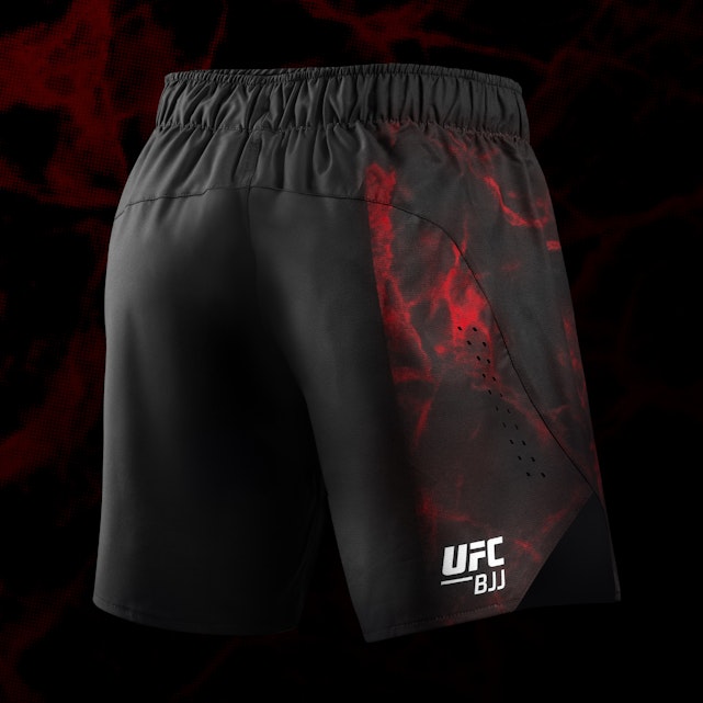 UFC BJJ Herren Grappling Shorts – Schwarz / Rot