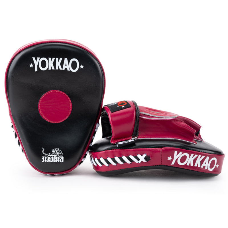 Yokkao Focus Mitts Offene Finger - Leder - Schwarz / Cerise