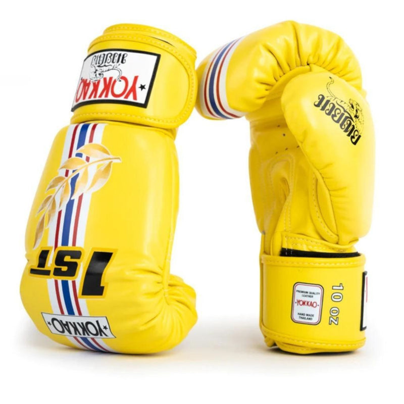 Yokkao - Limited Edition - First At The Race Boxhandschuhe - Echt Leder - Gelb