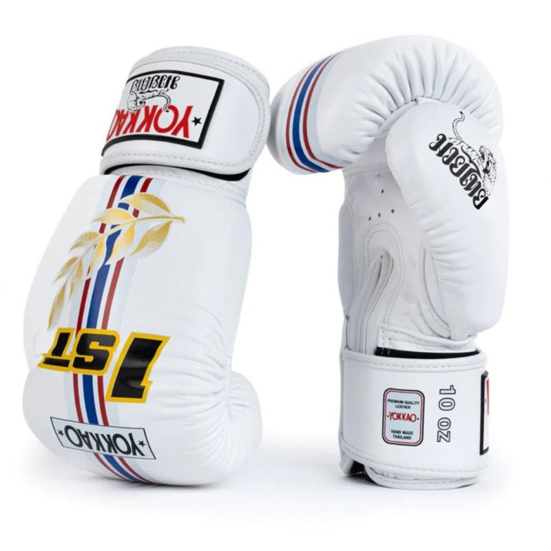 Yokkao - Limited Edition - First At The Race Boxhandschuhe - Echt Leder - Weiß