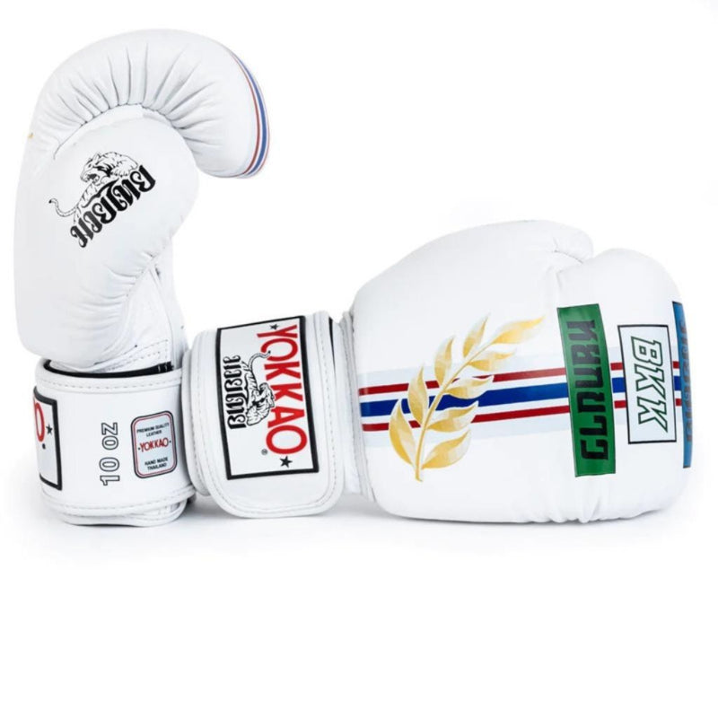 Yokkao - Limited Edition - First At The Race Boxhandschuhe - Echt Leder - Weiß