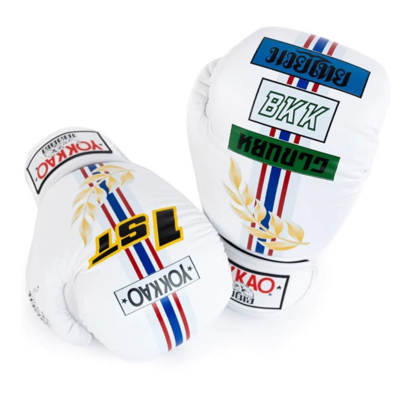 Yokkao - Limited Edition - First At The Race Boxhandschuhe - Echt Leder - Weiß