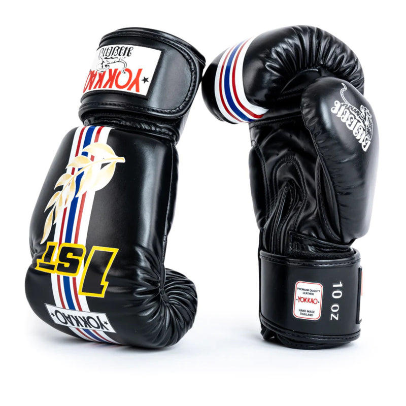 Yokkao - Limited Edition - First At The Race Boxhandschuhe - Echt Leder - Schwarz