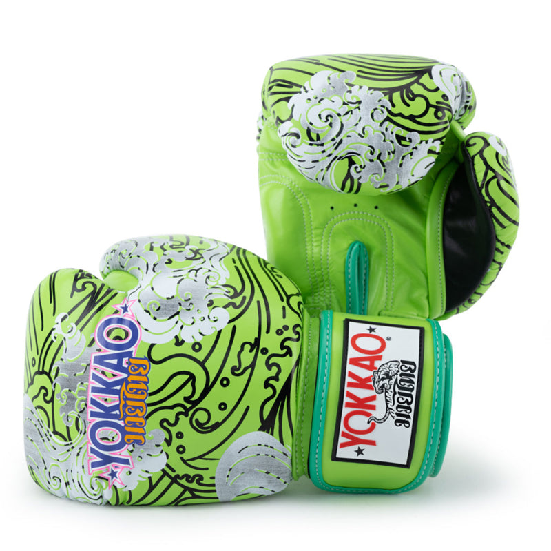 Yokkao - Limited Edition - Hawaii Boxhandschuhe - Echt Leder - Lime Zest