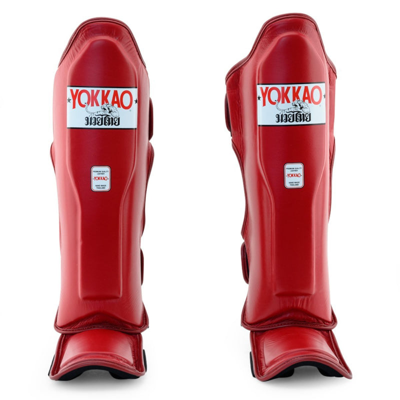 Yokkao Matrix Schienbeinschoner - Leder - Biking Red