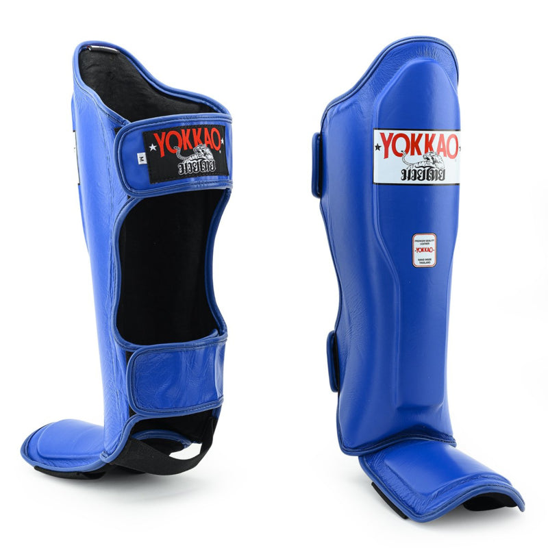 Yokkao Matrix Schienbeinschoner - Leder - Blau