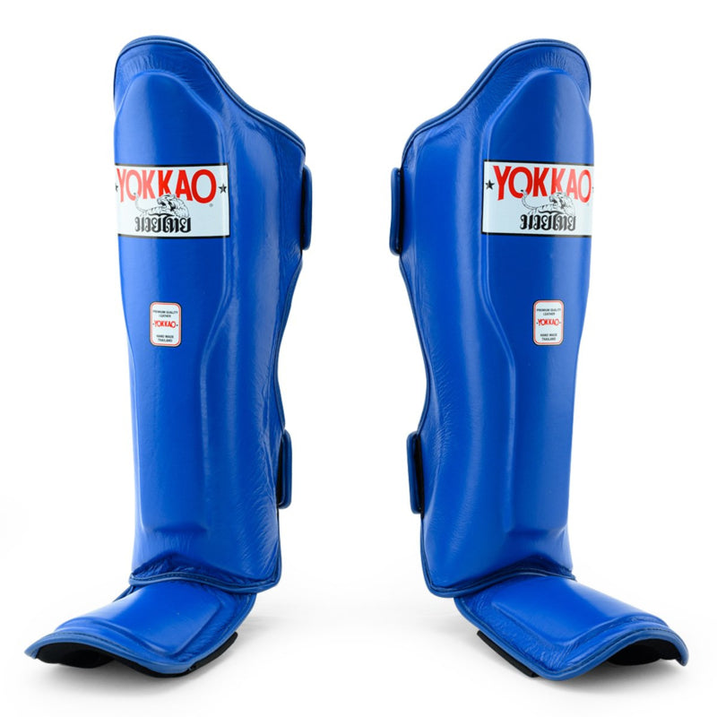 Yokkao Matrix Schienbeinschoner - Leder - Blau