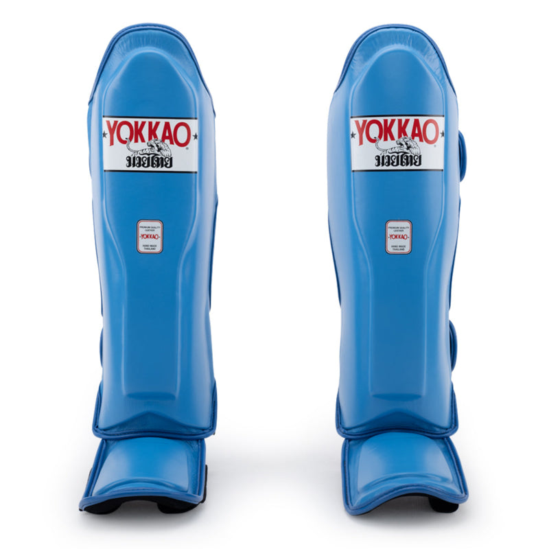 Yokkao Matrix Schienbeinschoner - Leder - Blue Nobility