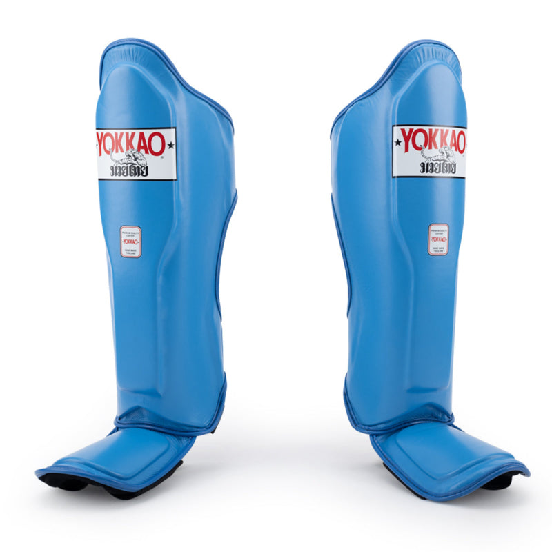 Yokkao Matrix Schienbeinschoner - Leder - Blue Nobility