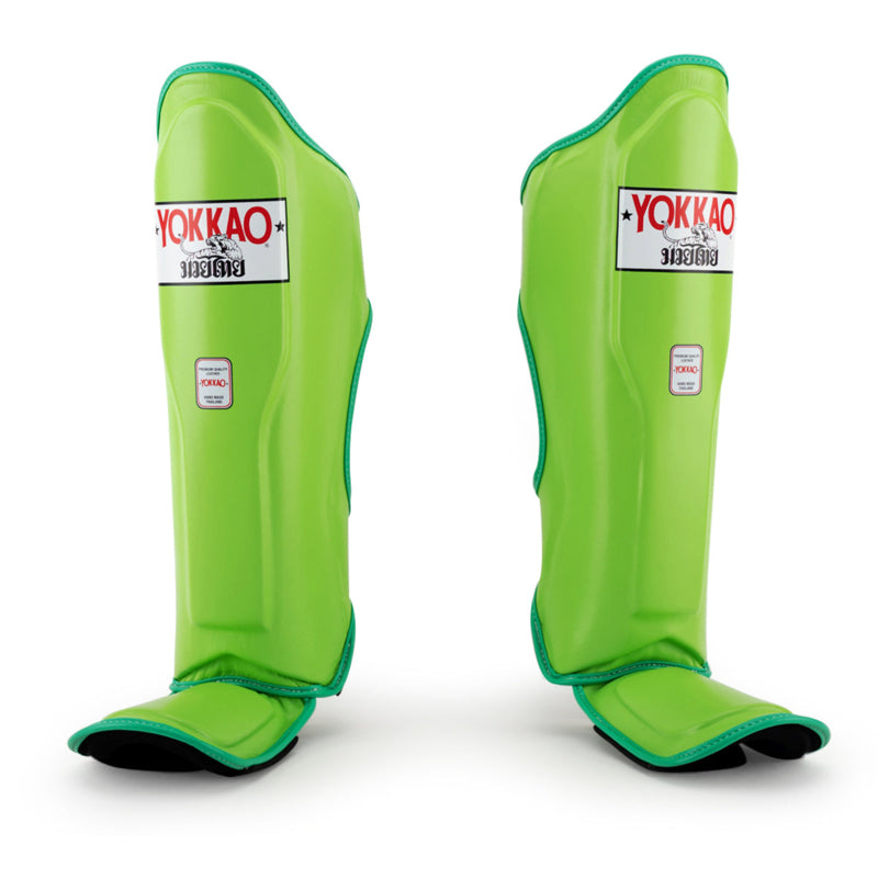 Yokkao Matrix Schienbeinschoner - Leder - Lime Zest
