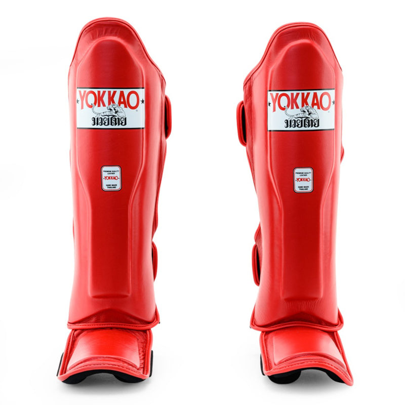 Yokkao Matrix Schienbeinschoner - Leder - Rot