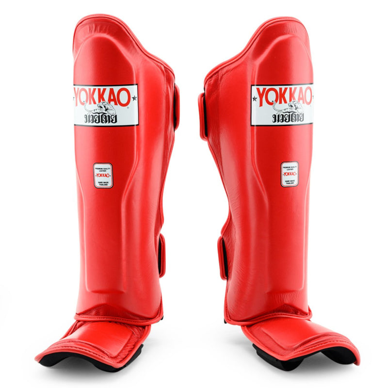 Yokkao Matrix Schienbeinschoner - Leder - Rot
