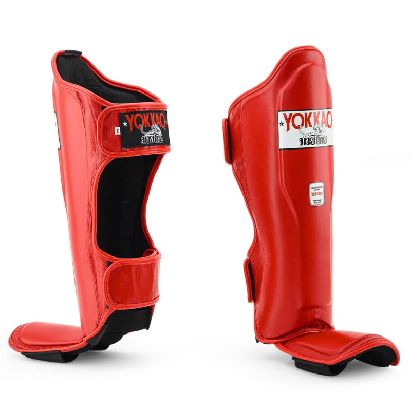 Yokkao Matrix Schienbeinschoner - Leder - Rot